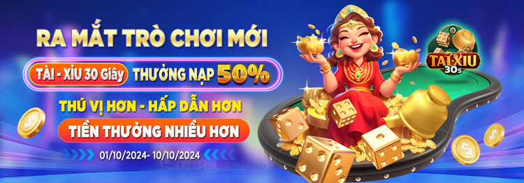 Nhận thưởng 50% khi chơi tài xỉu 30s